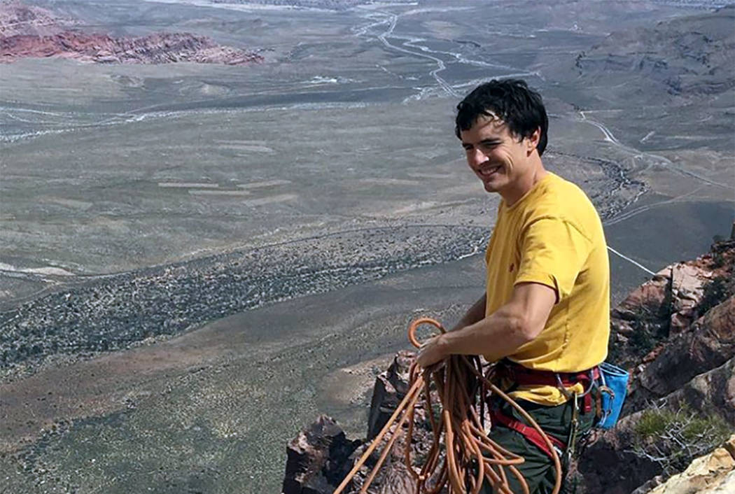 California mountain climber Brad Gobright, seen at Red Rock Canyon outside Las Vegas (Alex Honn ...