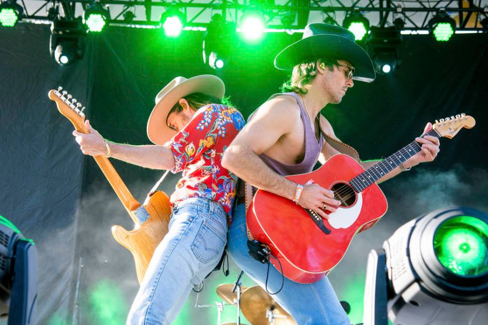 Jess Carson, left, and Mark Wystrach of Midland performs at the Bottle Rock Napa Valley Music F ...