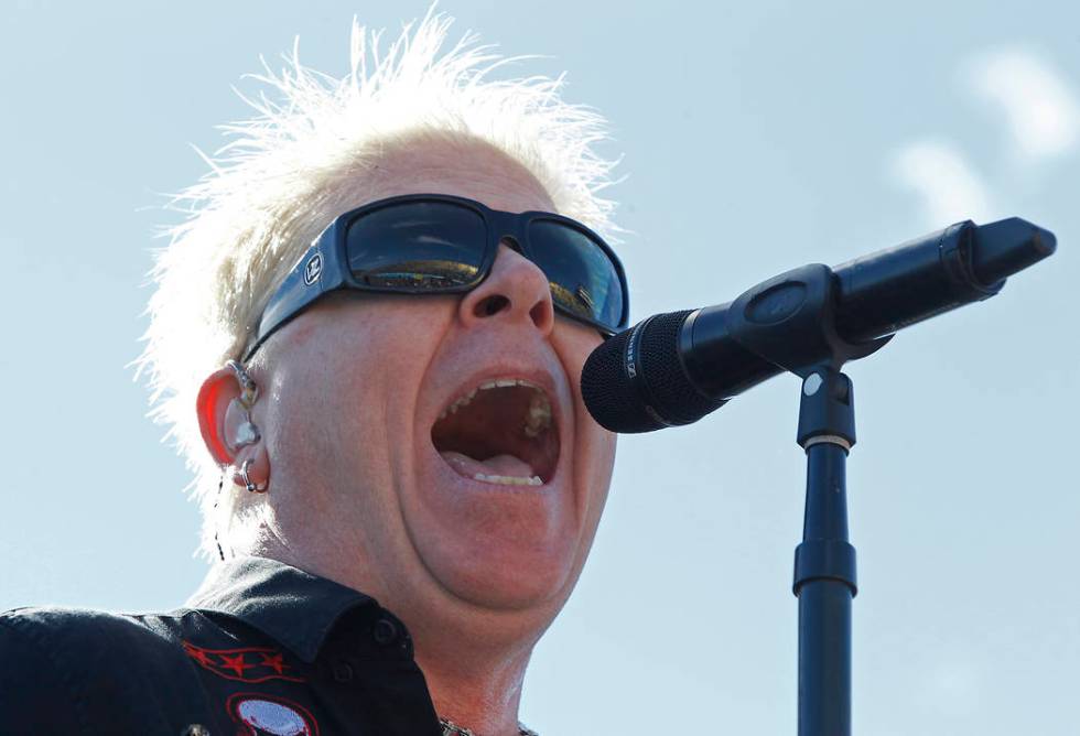 The Offspring perform before the NASCAR Sprint Cup Series auto race at Phoenix International Ra ...