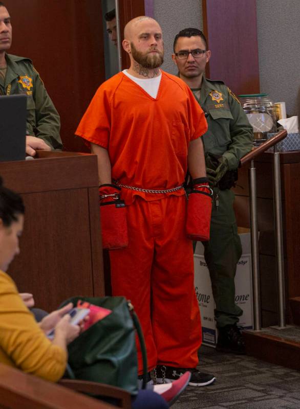 Bayzle Morgan is seen at a hearing at the Regional Justice Center in Las Vegas on Thursday, Dec ...