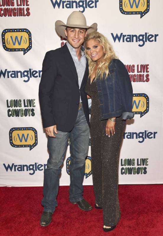 Sage Kimzey (L) and Alexis Bloomer attend the WNFR Party With Abandon at the Ling Ling Club in ...