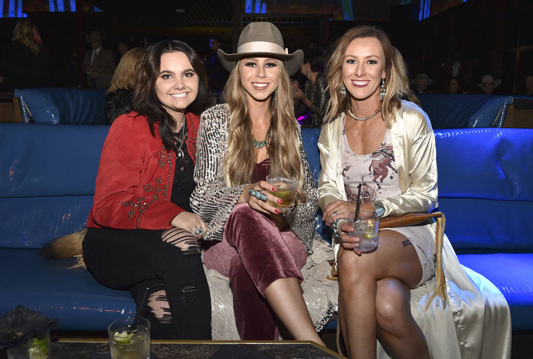 Shaley Ham (C) attends the WNFR Party With Abandon at the Ling Ling Club in Hakkasan Las Vegas ...