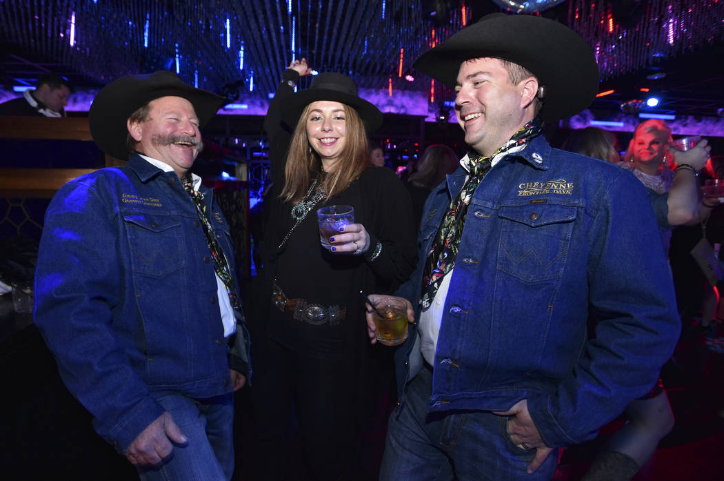 Membes of the Cheyenne Frontier Days rodeo committee attend the WNFR Party With Abandon at the ...