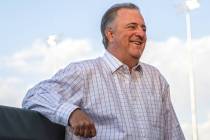 Aviators president Don Logan speaks to reporters during media day at Las Vegas Ballpark on Tues ...