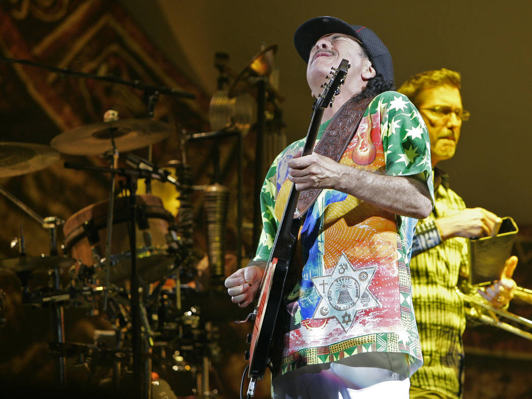 DUANE PROKOP/LAS VEGAS REVIEW-JOURNAL Carlos Santana performs on the opening night of his new s ...