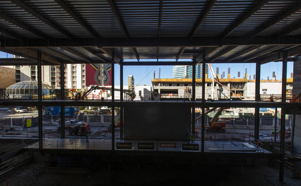 The "Garage Mahal" continues to develop across the street during a construction tour ...