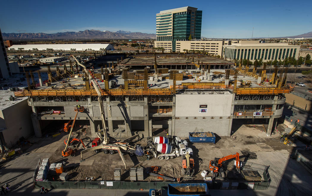 The "Garage Mahal" continues to develop across the street during a construction tour ...