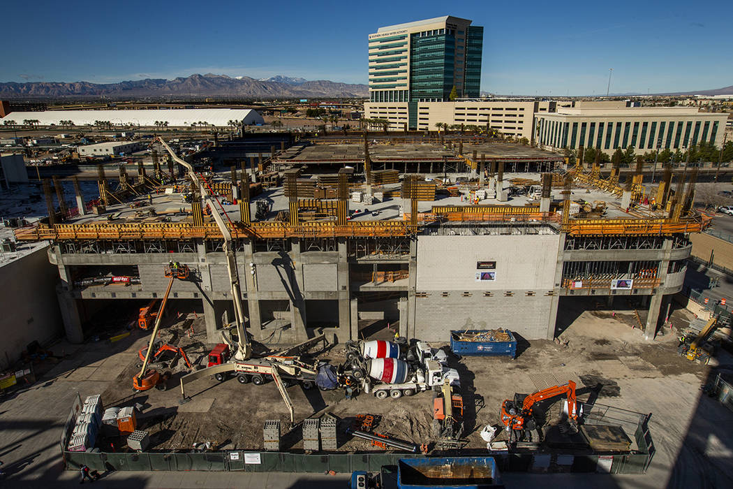 The "Garage Mahal" continues to develop across the street during a construction tour ...