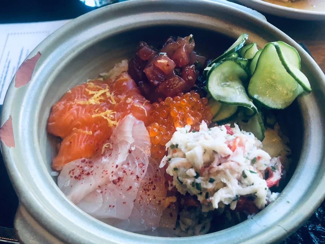 Chirashi bowl at Momofuku Las Vegas (Al Mancini Las Vegas Review-Journal)