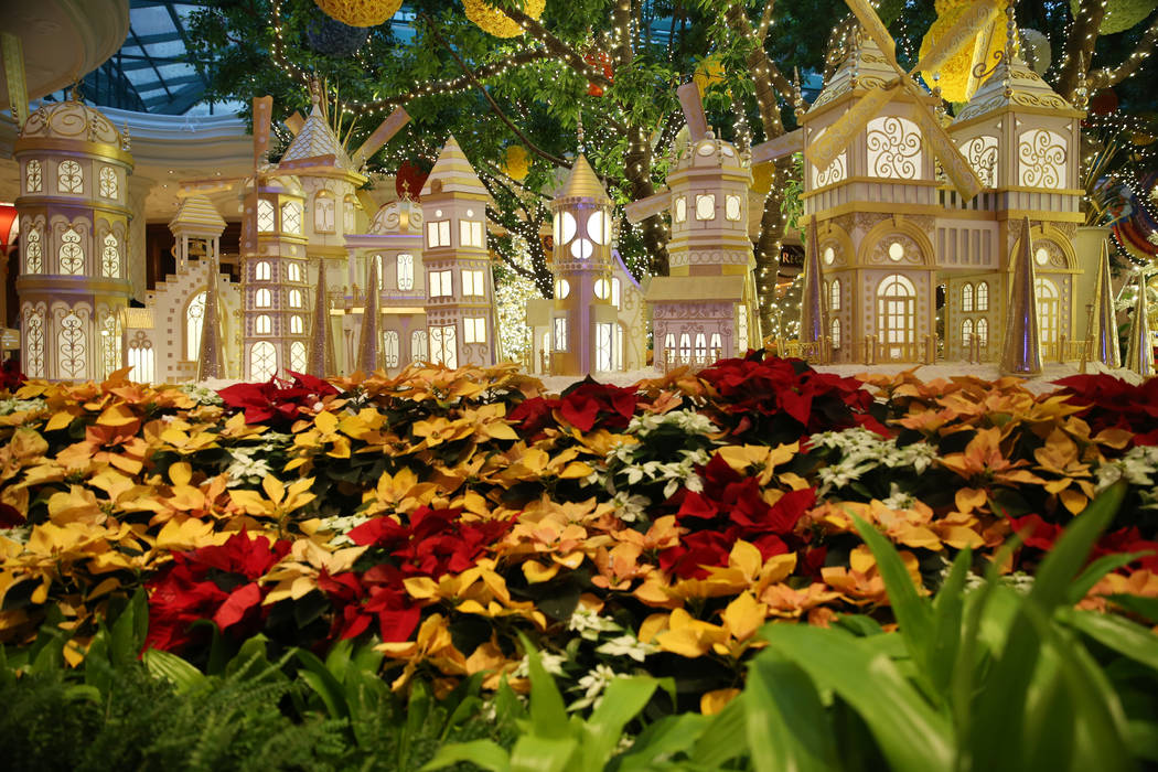 Holiday decor at the Wynn casino-hotel in Las Vegas, Friday, Dec. 6, 2019. (Erik Verduzco/Las V ...