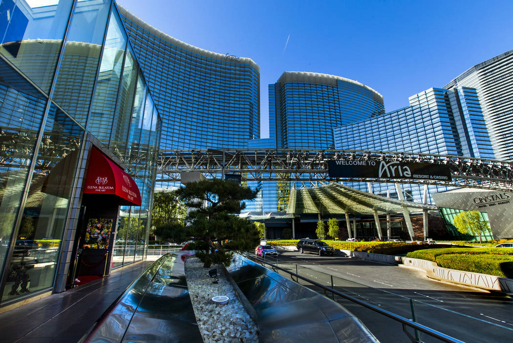 Exterior of Aria on Monday, Nov. 11, 2019, in Las Vegas. (L.E. Baskow/Las Vegas Review-Journal) ...