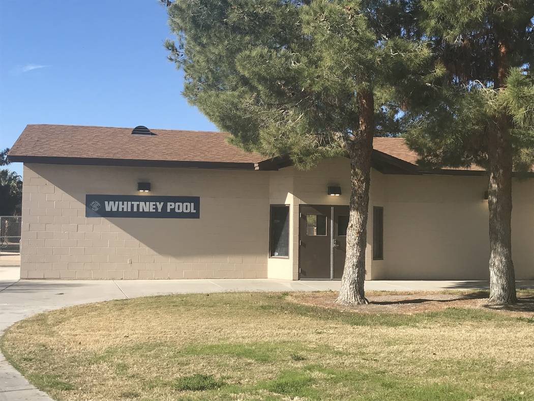 The pool house at Whitney Neighborhood Pool is pictured Dec. 13 in southeast Las Vegas. Clark C ...