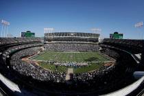 RingCentral Coliseum in Oakland, Calif. (AP Photo/Jeff Chiu)