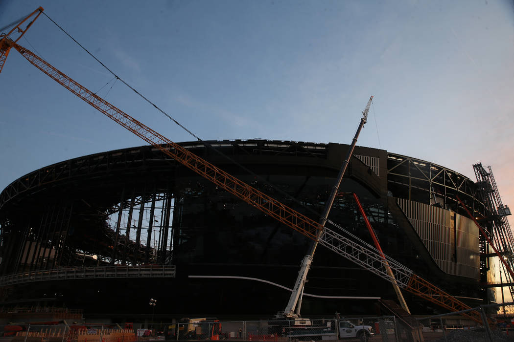 The Raiders Allegiant Stadium in Las Vegas, Wednesday, Dec. 11, 2019. (Erik Verduzco / Las Vega ...