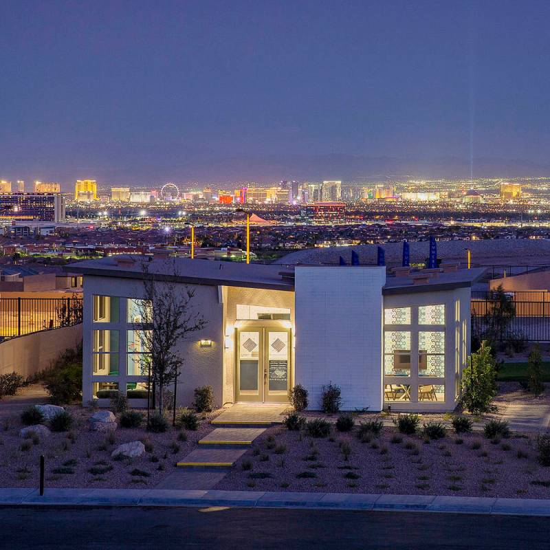 Sandalwood by Pardee Homes in the Summerlin village of Stonebridge sits on elevated topography ...