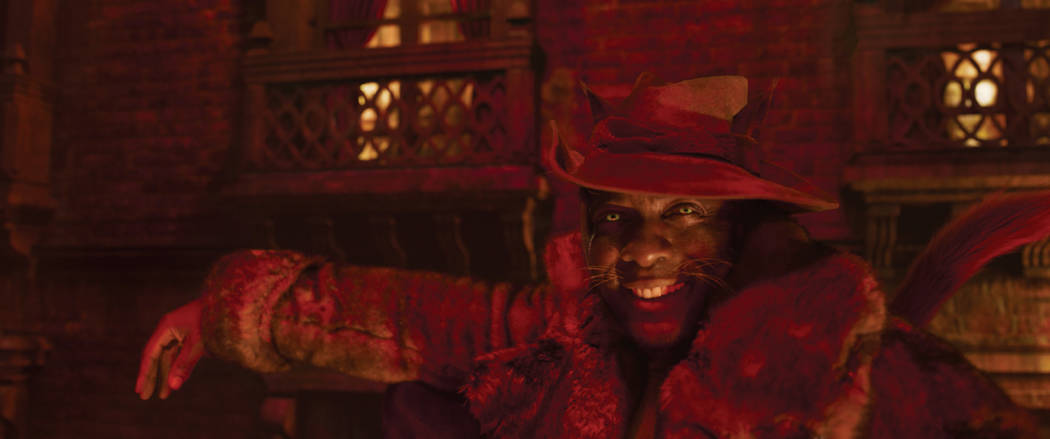 Idris Elba as Macavity in "Cats," co-written and directed by Tom Hooper. (Universal P ...