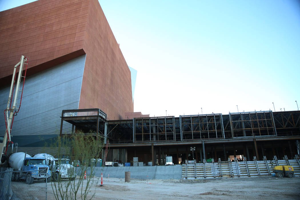 The construction site for the Expo at World Market Center in Las Vegas, Thursday, Dec. 19, 2019 ...