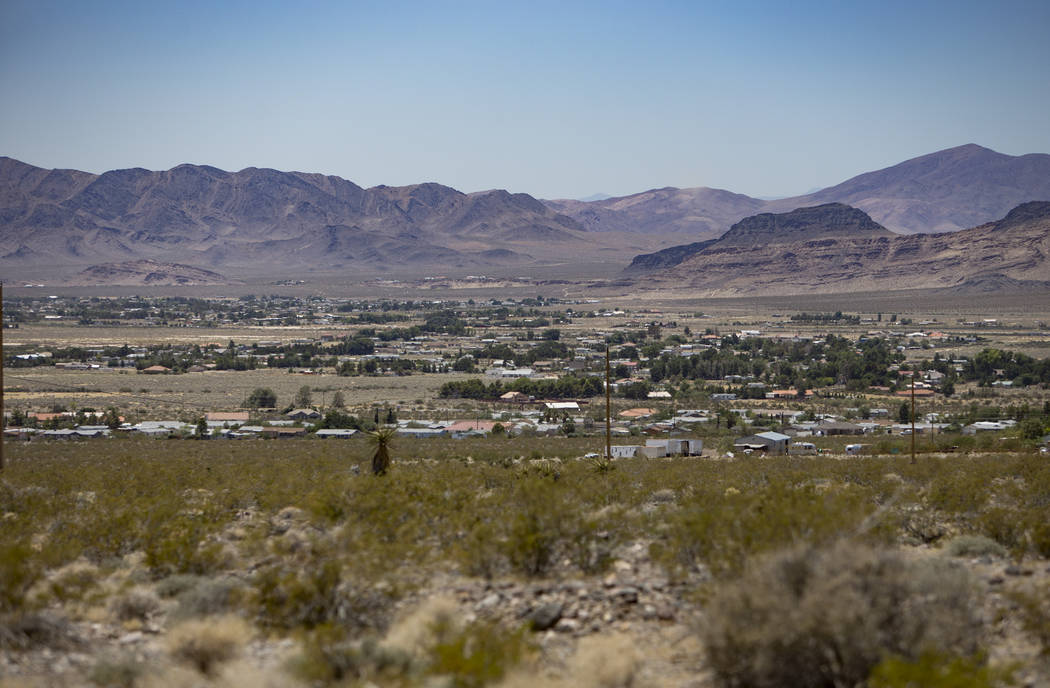 The town of Pahrump is seen Wednesday, July 10, 2019. (Rachel Aston/Las Vegas Review-Journal) @ ...