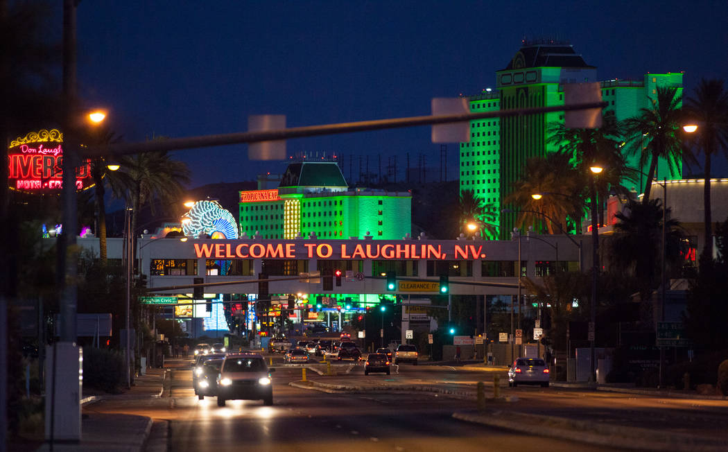 Hotel-casinos line Casino Drive in Laughlin on Tuesday, June 25, 2013. (Chase Stevens/Las Vegas ...