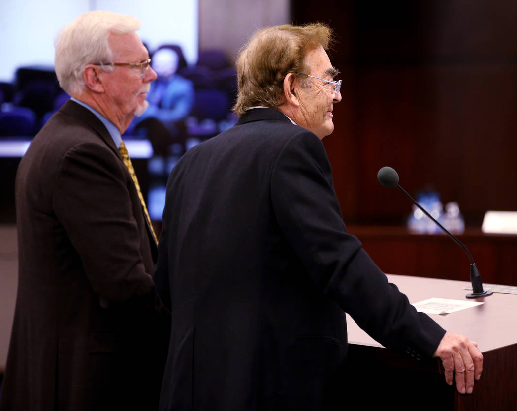 Phil Ruffin, right, appears before with his attorney Frank Schreck Nevada Gaming Commission at ...