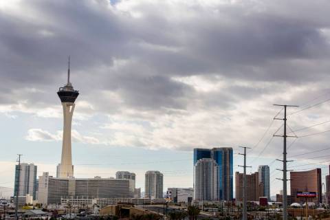 Cloudy skies will develop over Las Vegas this weekend, bringing chances for precipitation all n ...