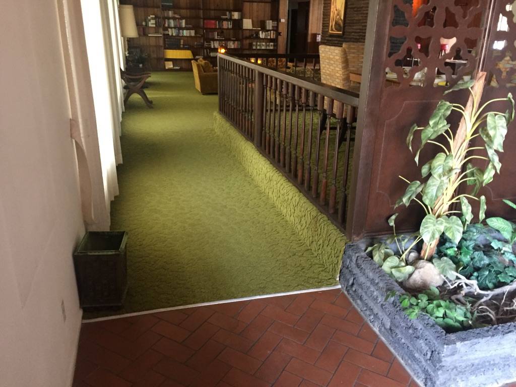 BEFORE: Green carpet was in the living room. (Jon Sparer)