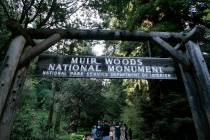 FILE - In this March 25, 2008 file photo visitors walk along a pathway near the entrance to the ...