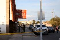 Blanca Daner, right, arrives at the Alpine Motel Apartments Wednesday, Dec. 25, 2019, to place ...