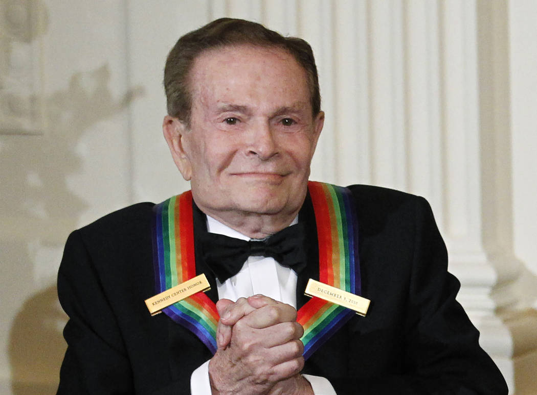 FILE - In this Dec. 5, 2010, file photo, composer Jerry Herman, one of the recipients of the 20 ...