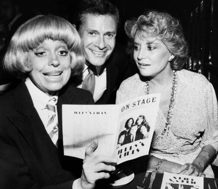 FILE - In this Sept. 1, 1981, file photo, Carole Channing, left, and television personality Bar ...