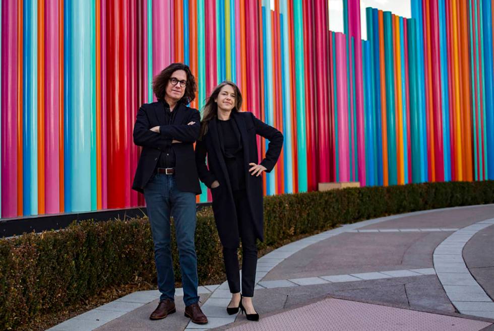 David Walker, the CEO of the Nevada Museum of Art, and Heather Harmon, the deputy director of t ...