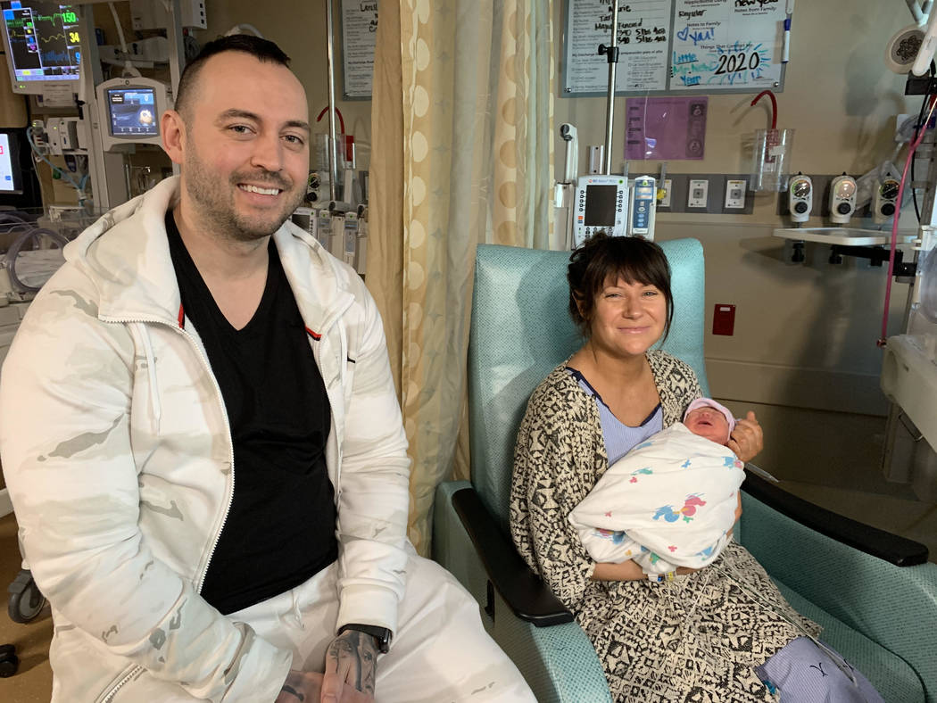 Roman Black was born about one minute after midnight on New Year's Day, Jan. 1, 2020, at Mounta ...