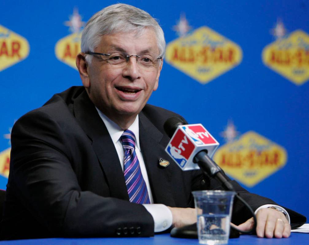 National Basketball Association commissioner David Stern addresses the state of the NBA at a ne ...