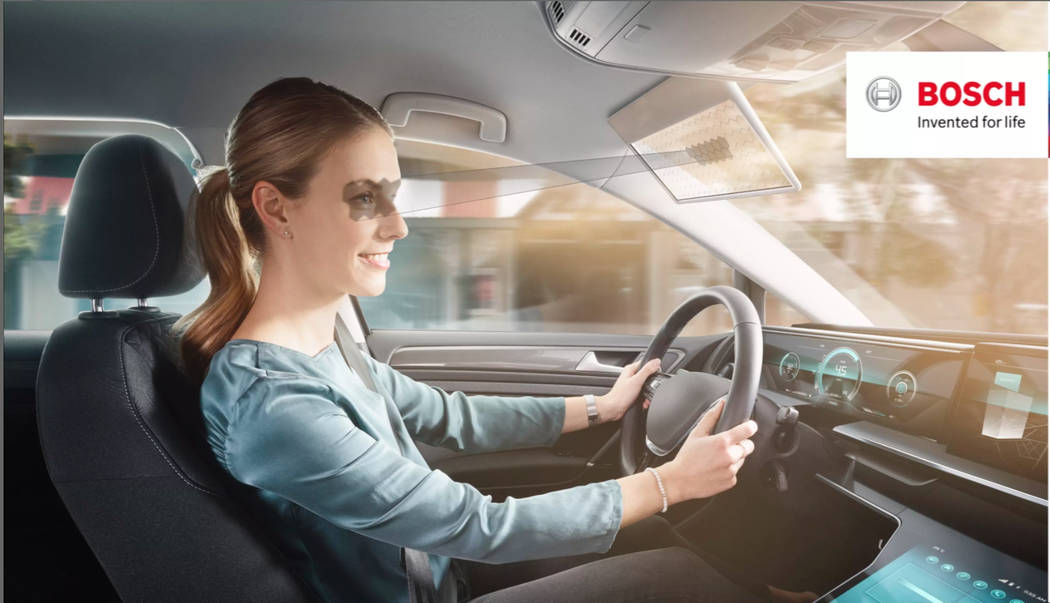 Bosch introduced a few of its projects Monday — including a virtual visor for vehicles. (Bosch)