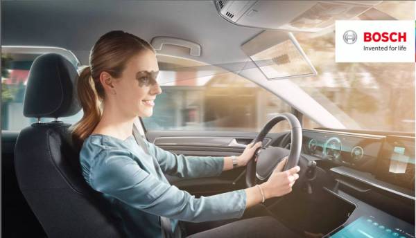Bosch introduced a few of its projects Monday — including a virtual visor for vehicles. (Bosch)