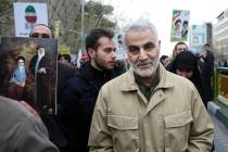 Qassem Soleimani, commander of Iran's Quds Force, attends an annual rally commemorating the ann ...