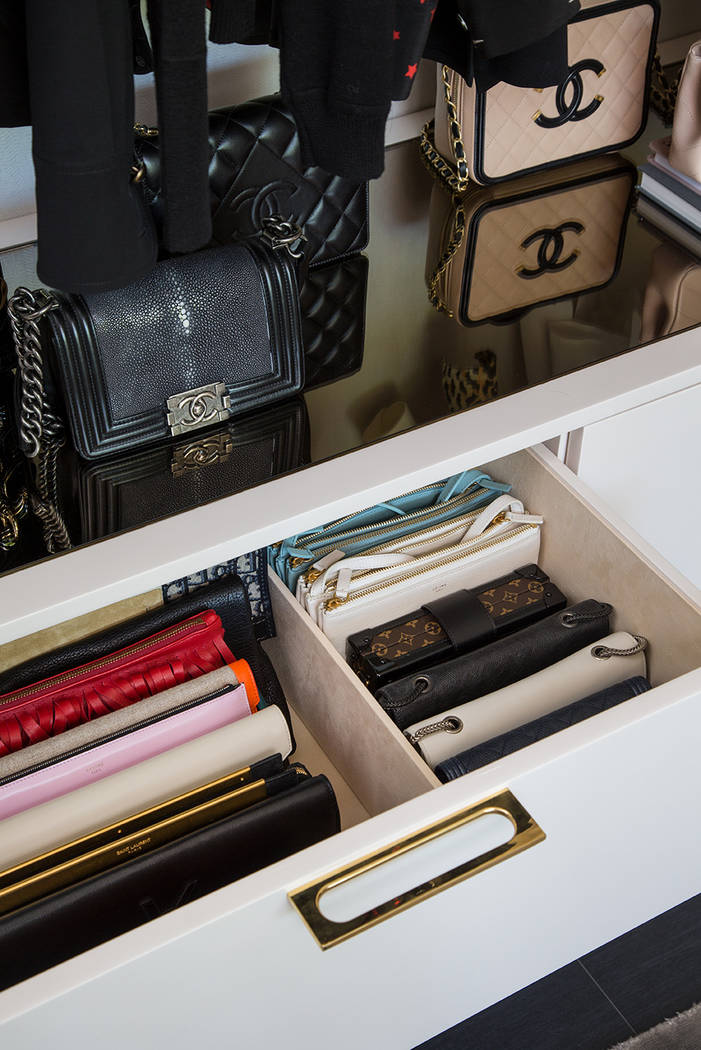 LA Closet Design The best way to complement a stunning handbag collection is with a clutch draw ...
