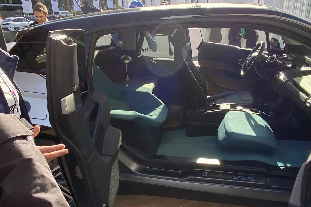 The interior of BMW's i3 Urban Suite is seen Tuesday at CES 2020. (Mick Akers/Las Vegas Review- ...