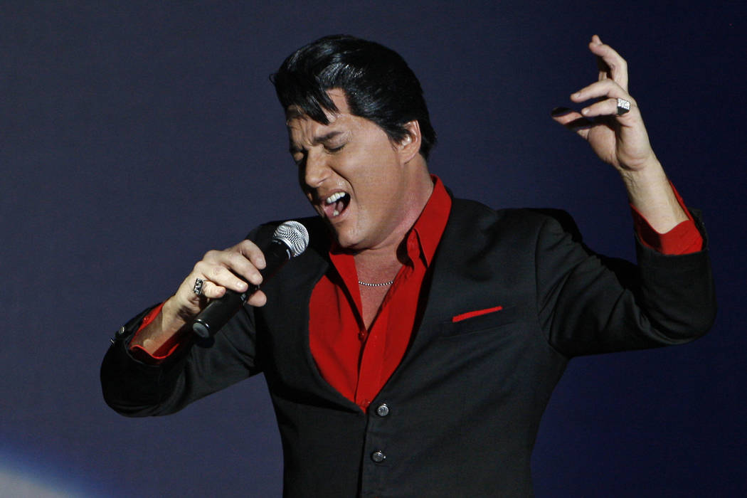 Elvis Presley tribute artist Trent Carlini performs during his show "Trent Carlini Elvolution" ...