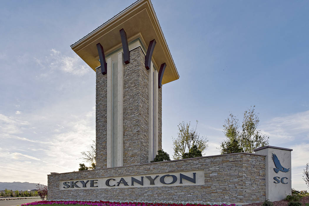 Skye Canyon in northwest Las Vegas was ranked 20th in the nation in 2019. It had 538 sales. (Sk ...