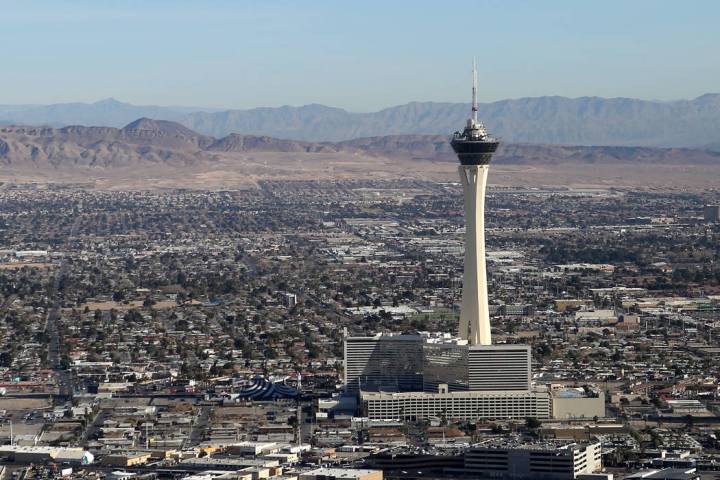 A windy Friday, Jan. 10, 2020, will calm for a sunny and slightly cooler than normal Las Vegas ...