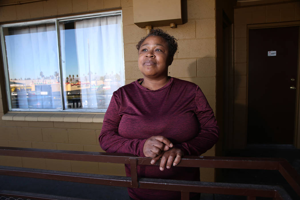 Tia Dotson, a former resident of the burned down Alpine Motel Apartments, is living in a new ap ...