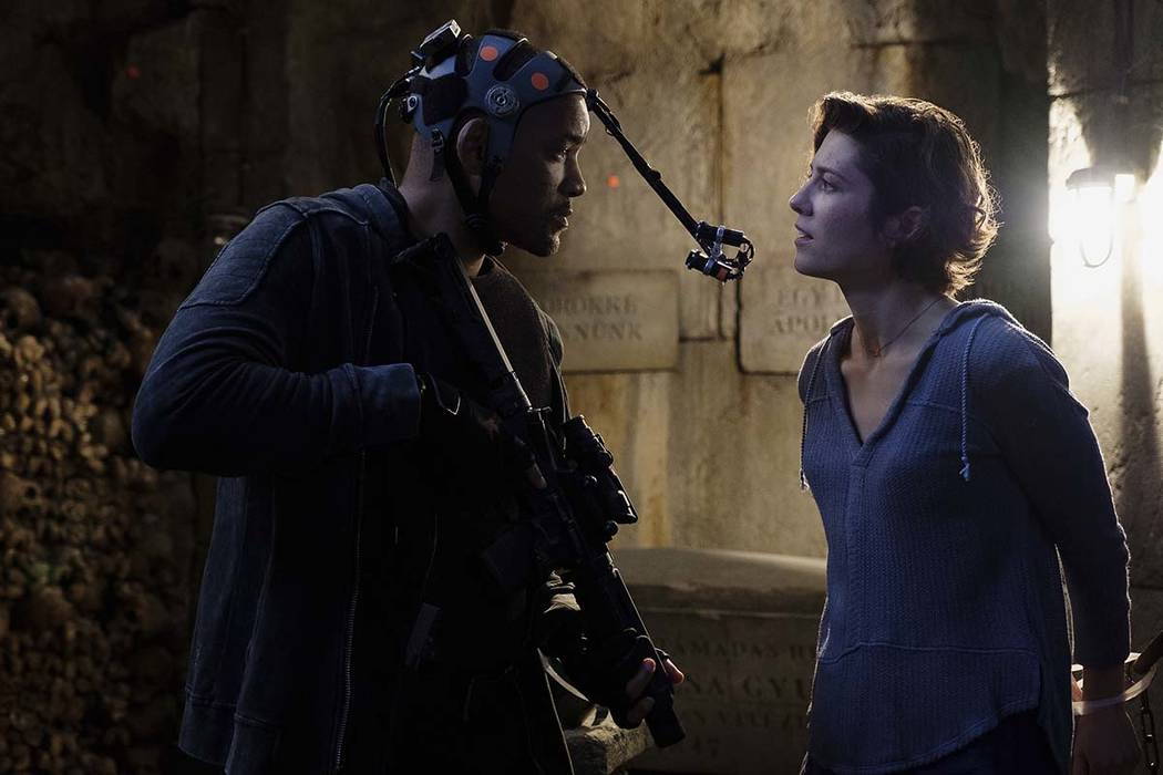 This image released by Paramount Pictures shows Will Smith, left, and Mary Elizabeth Winstead o ...