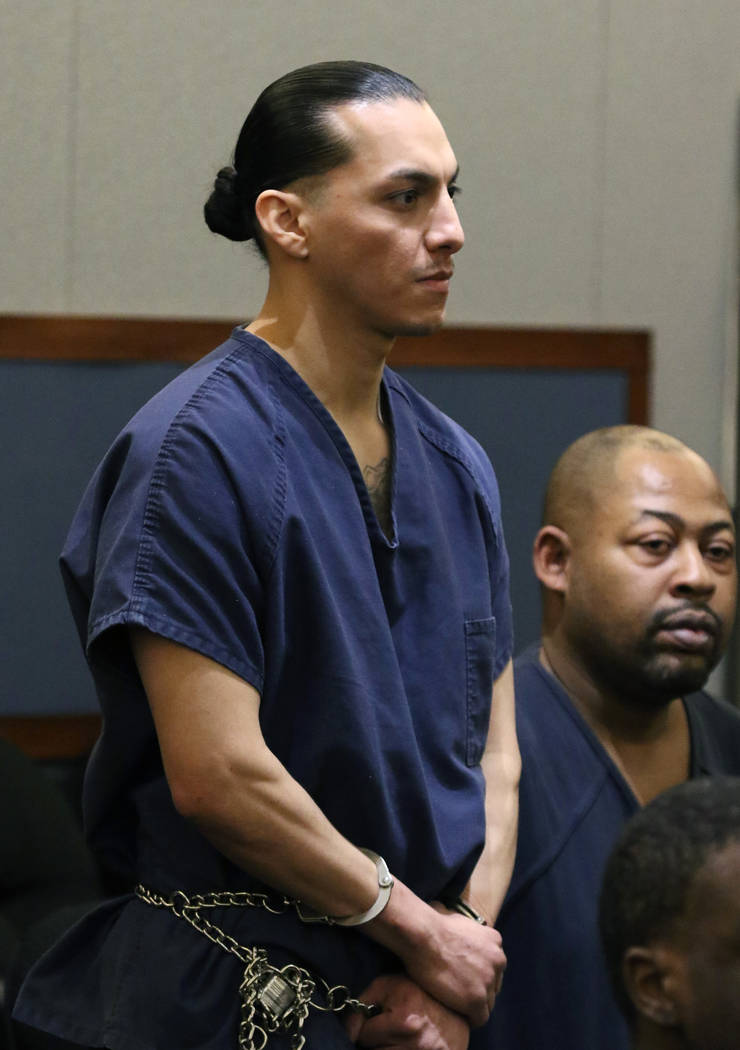 Francis Carbajal 31, one of the men accused of ramming police cars, appears in court at the Reg ...