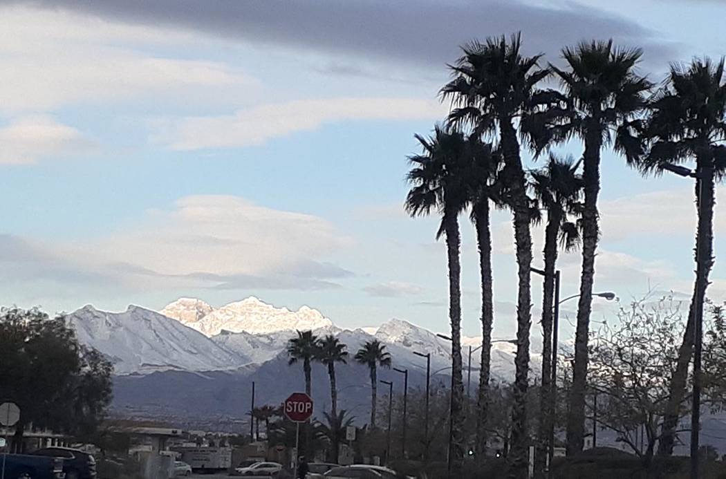 The Spring Mountains could receive some snow later this week, according to the National Weather ...