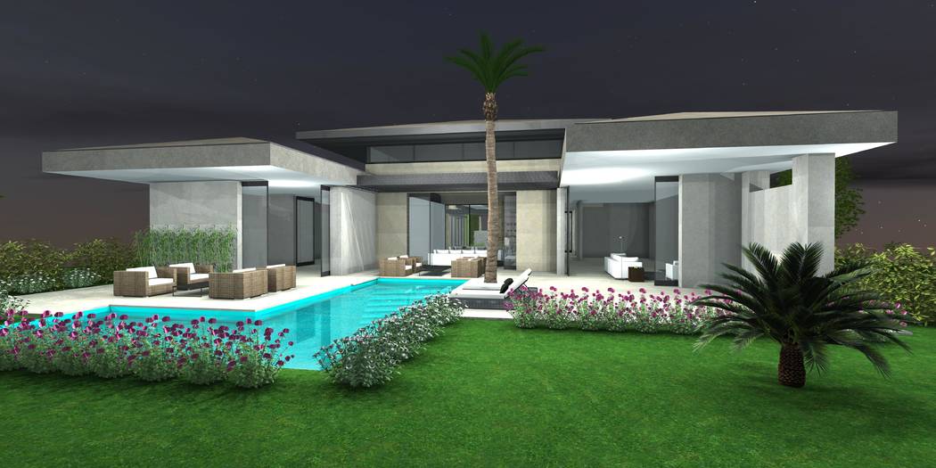 This artist's rendering shows Growth Luxury Homes' new The Canyon Collection in Southern Highla ...