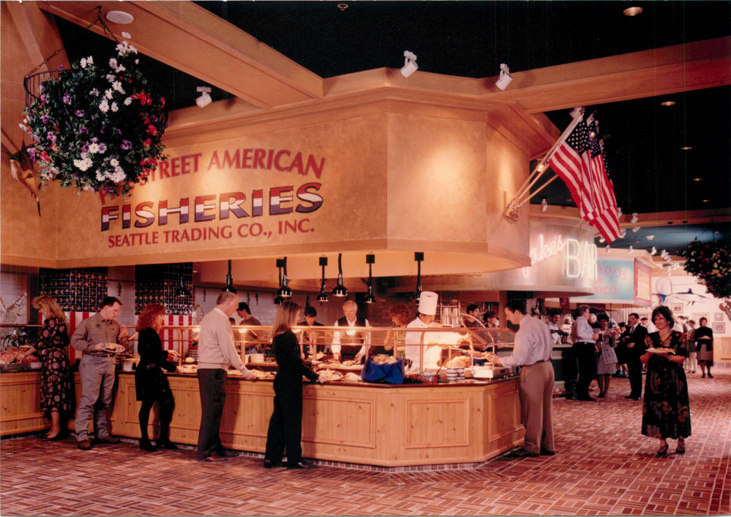 In this 1997 file photo shows Village Seafood Buffet in the Rio in Las Vegas. (Las Vegas Review ...