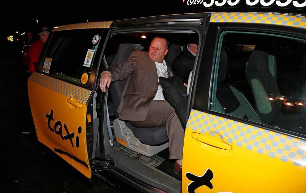Gerard Gallant, former Florida Panthers head coach, gets into a cab after being relieved of his ...