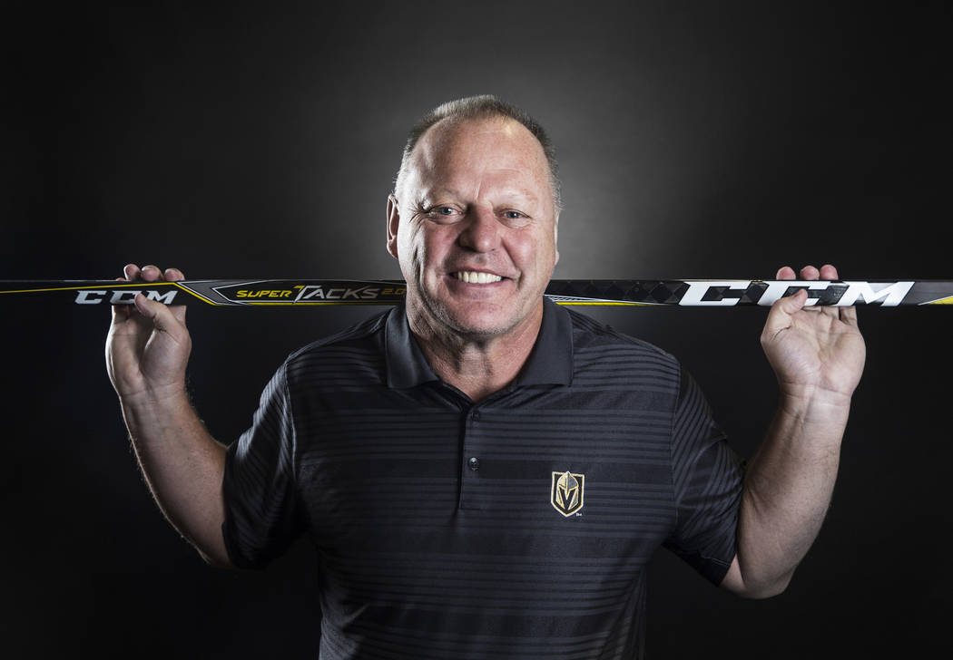 Golden Knights head coach Gerard Gallant at City National Arena on Thursday, September 14, 2017 ...