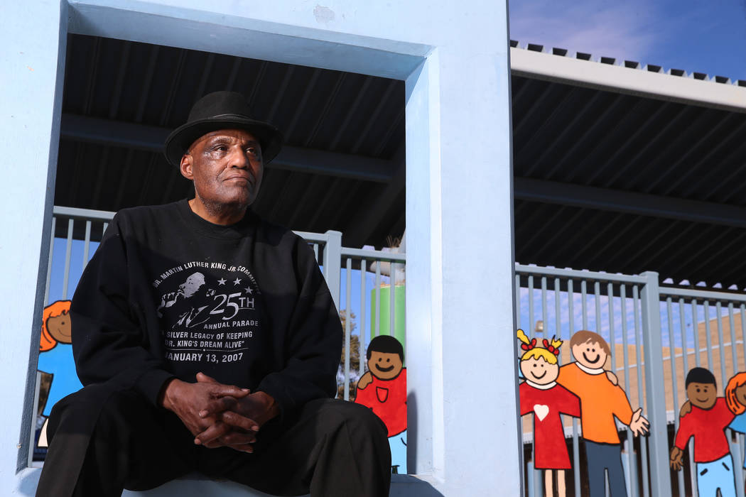 Wendell P. Williams is photographed at Wendell Williams Elementary in Las Vegas, Thursday, Jan. ...